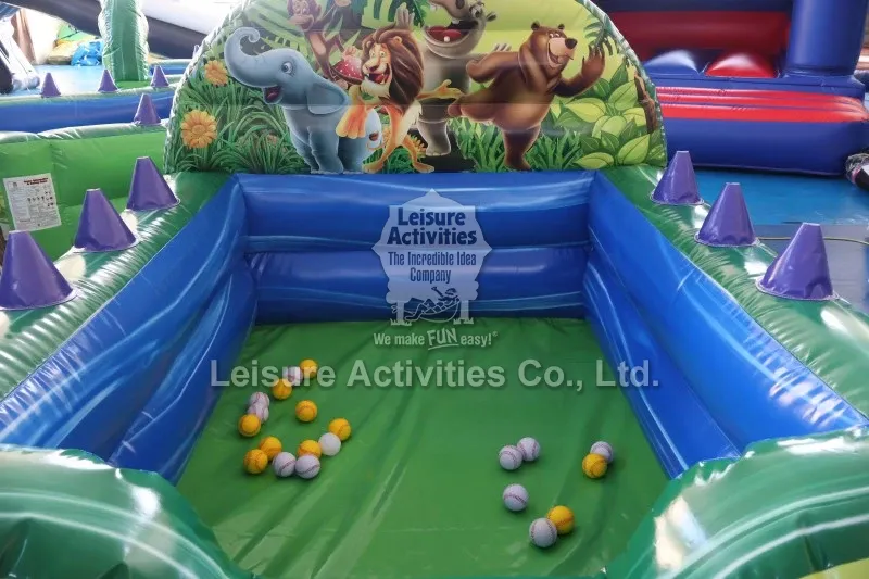 Inflatable Jungle Ball Pool With Air Jugglers